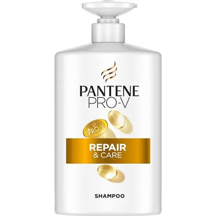 Pantene Pro-V Repair & Care Shampoo 1000ml Pumpspender, sanfte Reinigung für schwaches und geschädigtes Haar, schützt Haarbindungen, ohne Silikone
