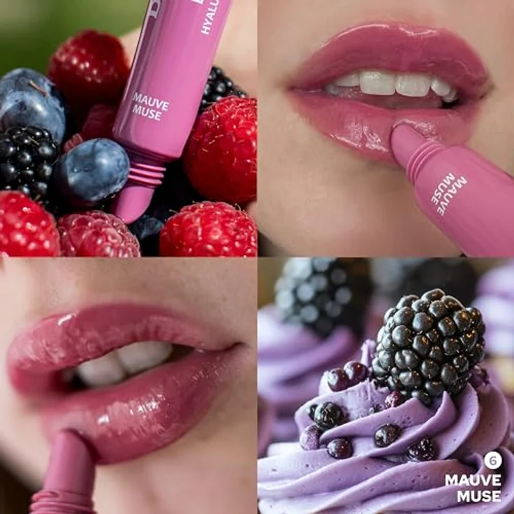 Dermacol Lip Treat Hydratisierendes Lipgloss Farbton 6 Mauve Muse mit Hyaluronsäure, 10 ml, hochglänzend und feuchtigkeitsspendend – Bild 2
