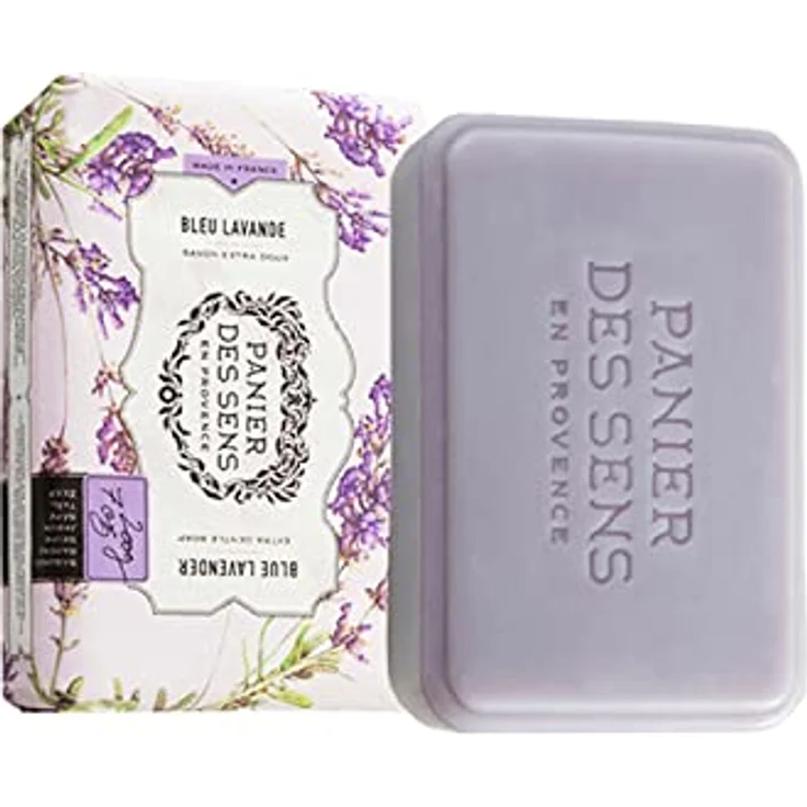 Panier des Sens Lavendelblau Seifenstück, 2x200g Hand & Körperseife mit Karitéöl, 97% natürliche Inhaltsstoffe – Bild 2