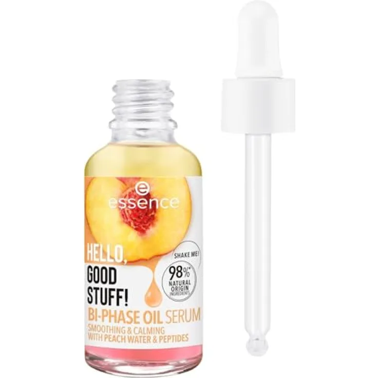 essence HELLO, GOOD STUFF! BI-PHASE OIL SERUM, Transparent, feuchtigkeitsspendend, glättend, 1er Pack (30ml)