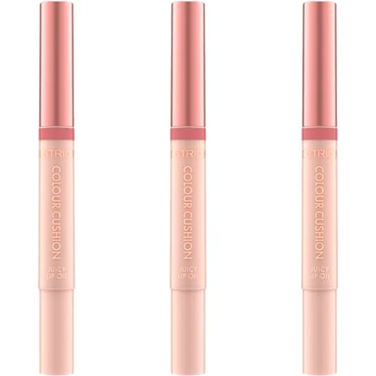 Catrice Colour Cushion Juicy Lip Oil, Lipgloss, Nr. 010, Pink, pflegend mit Ölen, glänzend, vegan, 3er Pack (3x1.8ml) – Bild 1