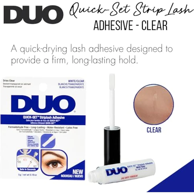 Ardell Duo Quick-Set Striplash Adhesive Schnelltrocknender klarer Kleber mit Pinsel 5 g – Bild 3
