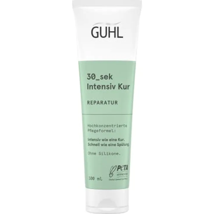 Guhl 30_sek Intensiv Kur - Reparatur - 100ml - Hochkonzentrierte Pflegeformel - Intensiv wie eine Kur - Schnell wie eine Spülung - Ohne Silikone