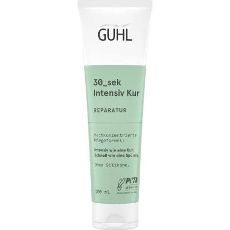 Guhl 30_sek Intensiv Kur - Reparatur - 100ml - Hochkonzentrierte Pflegeformel - Intensiv wie eine Kur - Schnell wie eine Spülung - Ohne Silikone – Bild 1