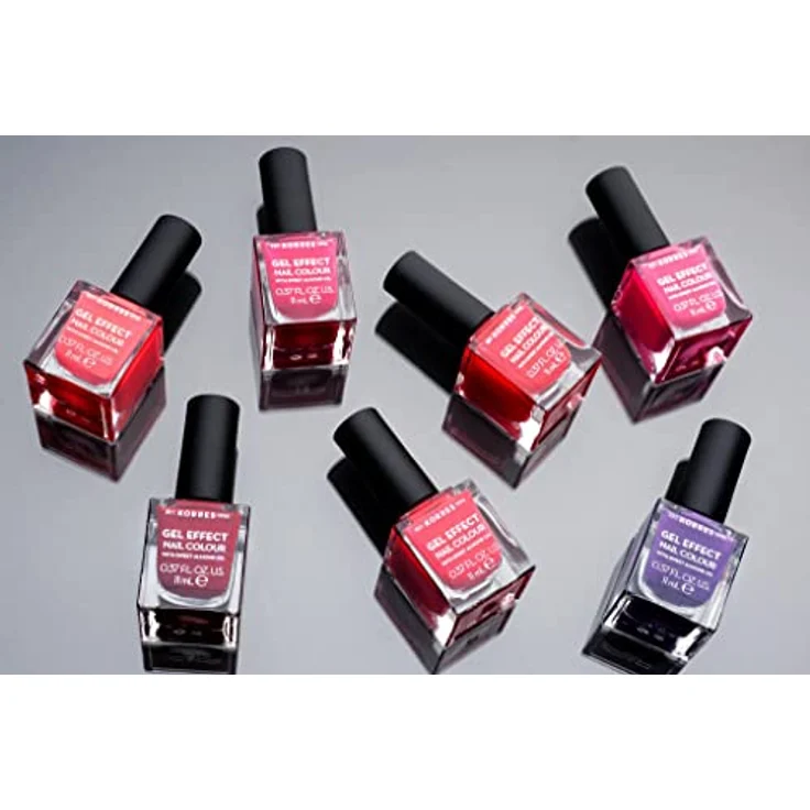KORRES Sweet Almond Nail Colour - 74 berry addict, veganer Nagellack mit Gel-Effekt, 11 ml – Bild 2