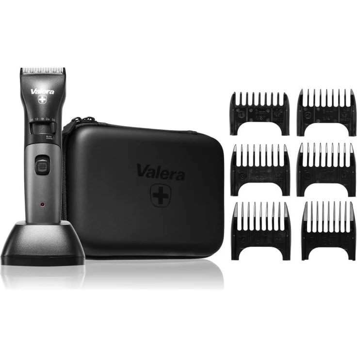 Valera Swiss Excellence Top Bartschneider, präziser Haarschneider mit Schnittlängeneinstellungen, inklusive Aufsätzen und Etui