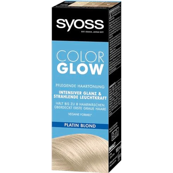 SYOSS COLORGLOW Pflegende Haartönung Tiefes Braun Semi-permanente Coloration Stufe 1, 3 x 100 ml (Kühles Platin Blond) – Bild 2