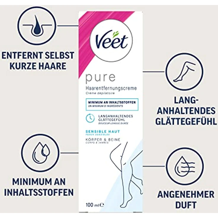 Veet Haarentfernungscreme sensitive 100 ml – Bild 2