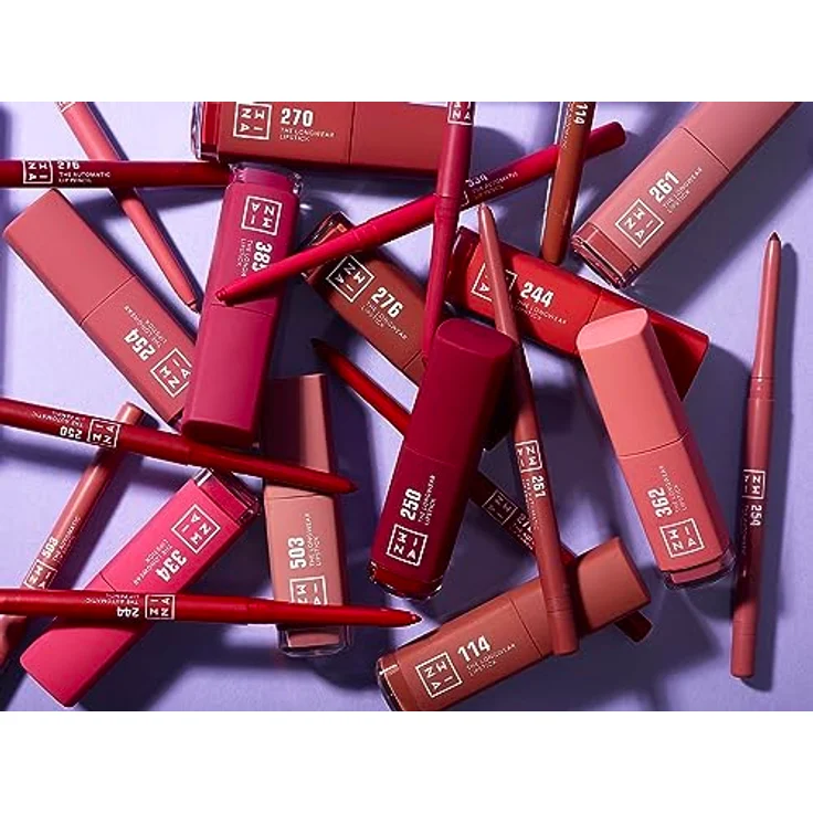 3INA The Longwear Lipstick, 6 ml, matte Farbe mit Hyaluronsäure, Nr. 320 - Dark Coral – Bild 5