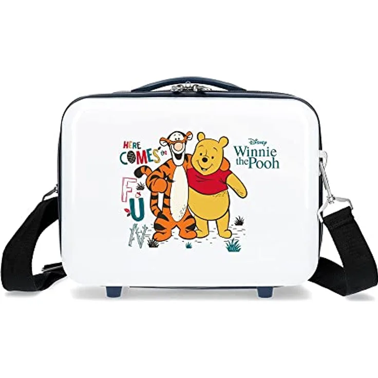 Disney Winnie The Pooh Kulturbeutel, anpassbar, mit Umhängetasche, Weiß, 29 x 21 x 15 cm, starr, ABS 9,14 l