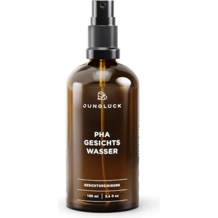 JUNGLÜCK PHA Gesichtswasser, Vegan, Milder Spray Toner mit Peeling-Effekt, Klärt porentief für empfindliche Haut