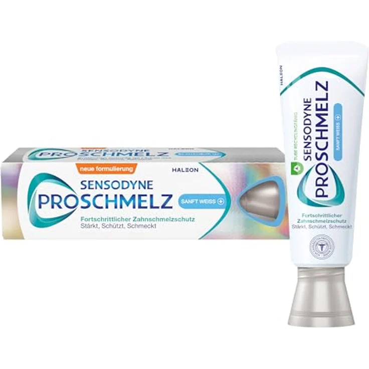 Sensodyne ProSchmelz Sanft Weiss, 75ml Zahnpasta mit Whitening Effekt, fortschrittlicher Zahnschmelzschutz für natürliche weiße Zähne – Bild 1