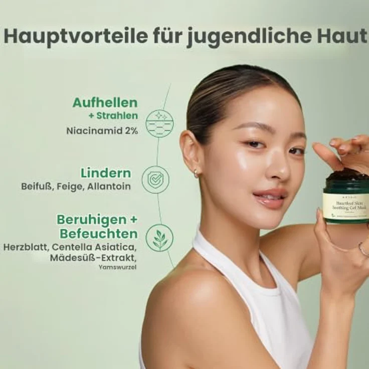 AXIS-Y 6+1+1 Advanced Formula New Skin Resolution Gel Mask, beruhigende Gel-Maske mit kühlender Wirkung, 100 ml – Bild 4