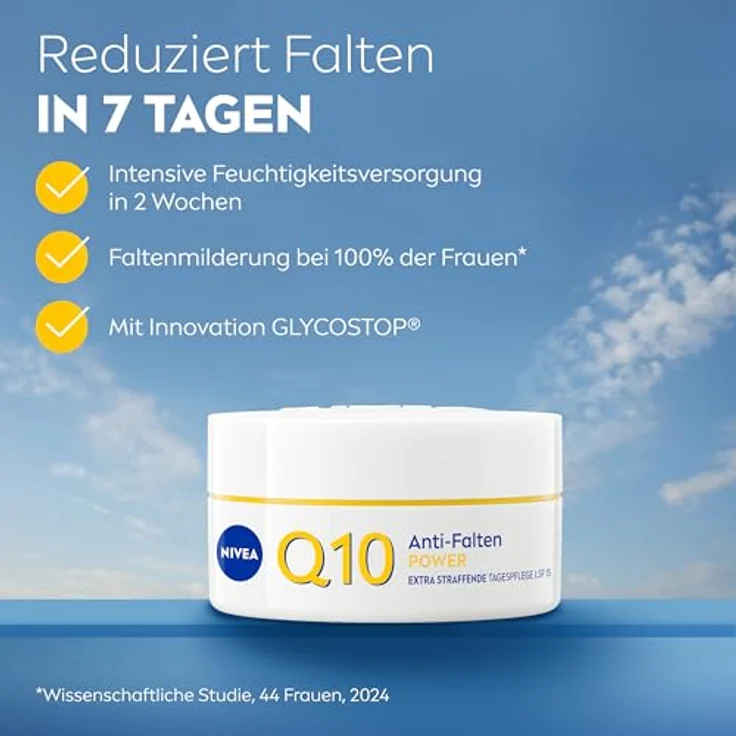 NIVEA Q10 Anti-Falten Power Extra Straffende Tagespflege LSF 15, 50 ml - Feuchtigkeitsspendend, mit Duo-Kollagen-Booster, für alle Hauttypen – Bild 2