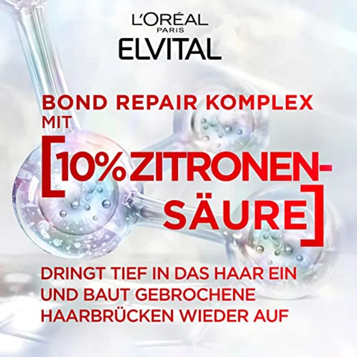 L'Oréal Paris Elvital Repair Spülung zur Haarreparatur, Mit Bond-Repair-Komplex und Zitronensäure, Für weniger Haarbruch und mehr Glanz, Bond Repair, 1 x 150 ml – Bild 5