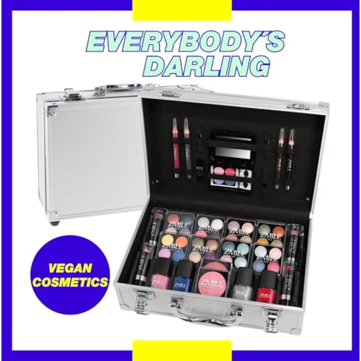 Zmile Cosmetics Schminkkoffer Set Alu Profi-Qualität 51 teilig  – Bild 2