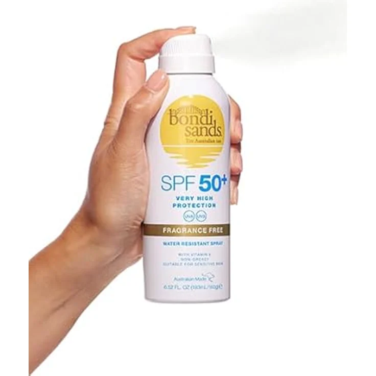 Bondi Sands SPF 50+ Fragrance Free Sunscreen Spray Aerosol Mist 160g, Australier gemacht, Tierversuchsfrei, Vegan frei – Bild 2