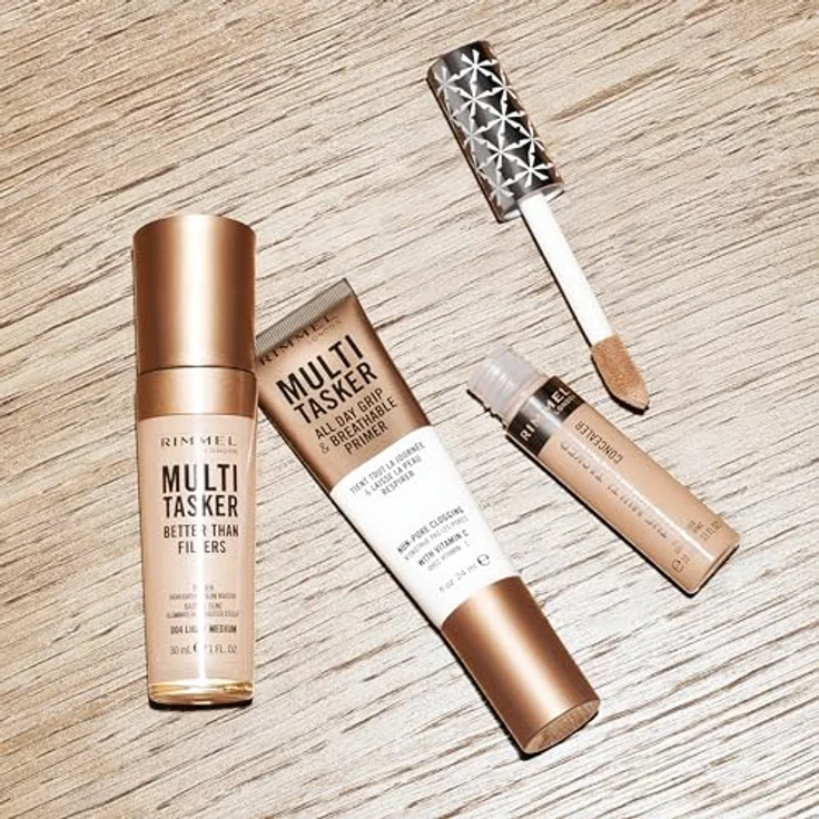 Rimmel Multi-Tasker All Day Grip & Breathable Primer, Gel-Textur Make-up Grundierung mit Hyaluronsäure, 24 ml – Bild 7