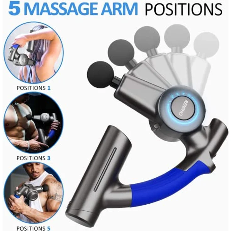 RENPHO R4 Pro Muskel Massagengerät Gun mit einstellbarem Arm und 6 Massageköpfen zur gezielten Muskelbehandlung – Bild 3