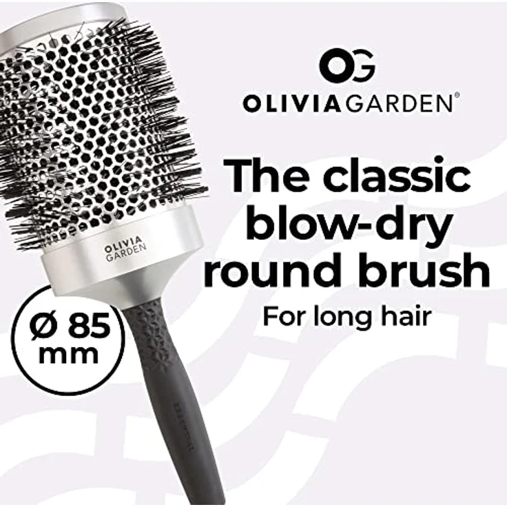 Olivia Garden - Essential Blowout Classic Haarbürste, 83 mm, wärmebeständiges Aluminium und antistatisch – Bild 2