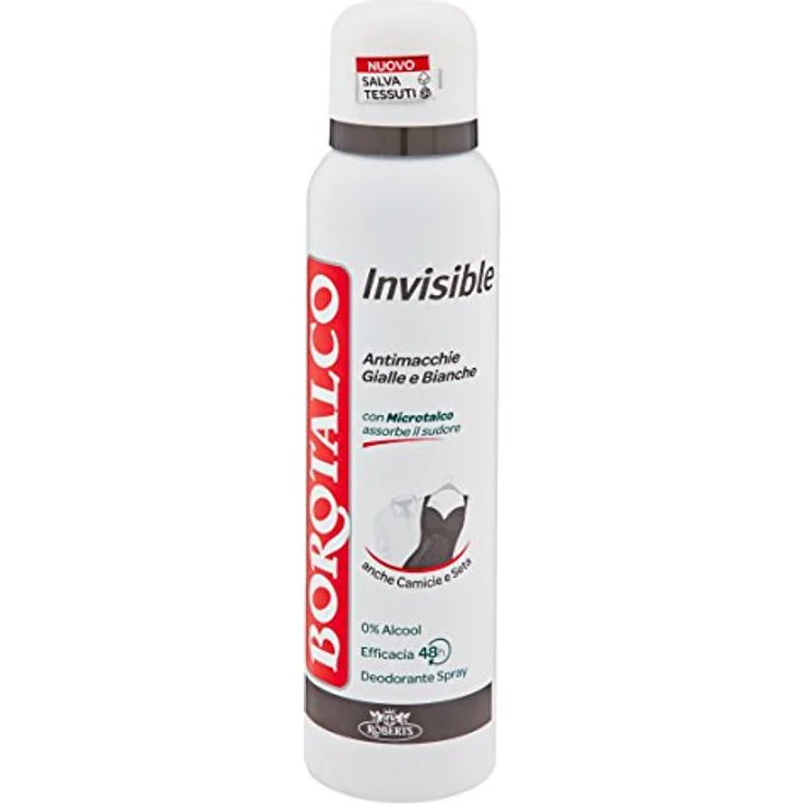 Borotalco Invisible Dedorant Anti-Flecken Deo Ohne Alkohol 150Ml, Antitranspirant mit unverwechselbarem Duft, 0 % Alkohol – Bild 3