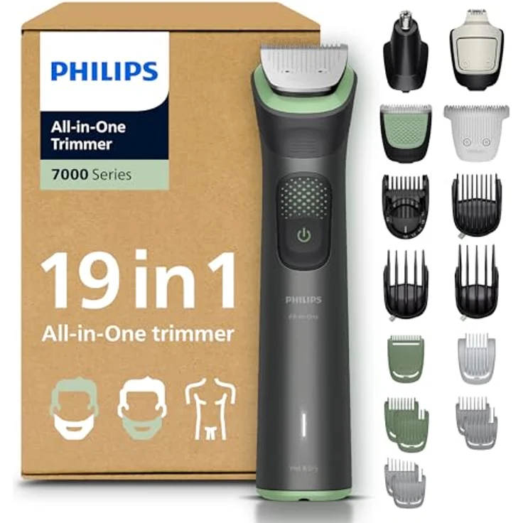 Philips Multigroom Serie 7000, 19 in 1 Bartpflege Trimmer, grau – Bild 1