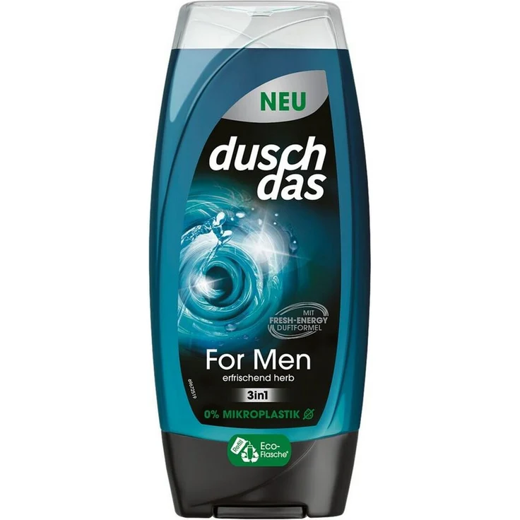 duschdas Duschgel for Men 3in1, 225 ml, pH-hautneutral, biologisch abbaubare Formel, ohne Mikroplastik