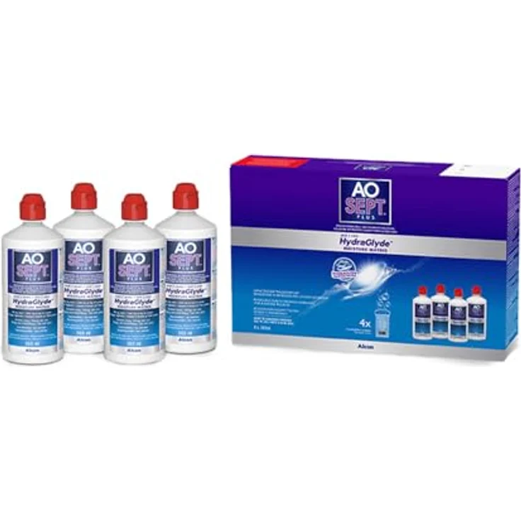 Aosept Plus mit Hydraglyde Pflegemittel, Systempack, 360 ml (4er Pack) - Preisvergleich – Bild 4