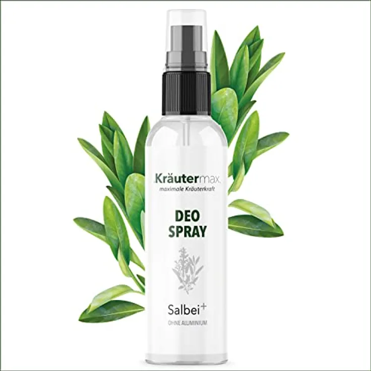 Salbei Deo ohne Aluminium im praktischen Sprüher - fruchtiger Salbei Damen-Duft für frische & wohlbefinden den ganzen Tag über - Deo Spray aus Salbei & Lemongras | 100ml