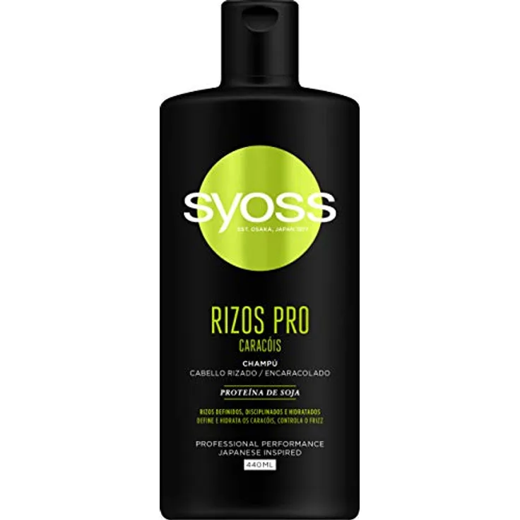 Syoss Champú Rizos Pro 440Ml Es/Pt, Multifunktionales abschlu-shampoo, schützt schuppen