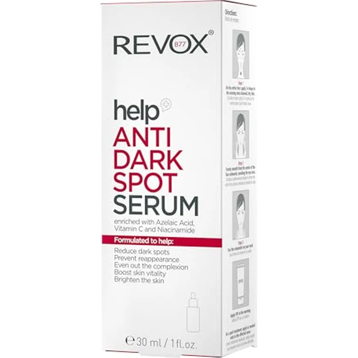Revox B77 Help Anti Dark Spot Serum, Gesichtsserum gegen Pigmentflecken, 30 ml, mit Vitamin C und Niacinamid – Bild 4
