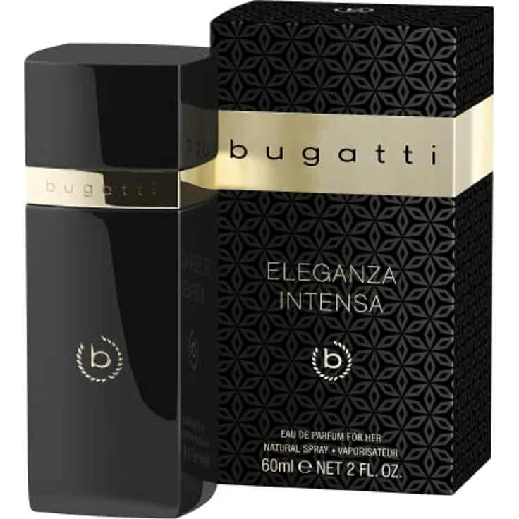 bugatti Parfüm Damen ELEGANZA Intensa EdP 60ml I Sinnliches Eau de Parfum für jedes Alter & jeden Anlass I Romantische Kombination aus Pfirsich, Himbeere, Maiglöckchen & Vanille I Floral & warm