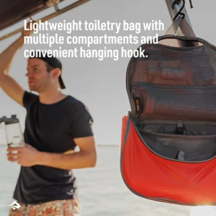 Sea to Summit TravellingLight Hanging Toiletry Bag, Travel Organizer for Men and Women, Small, Spicy Orange – Bild 2