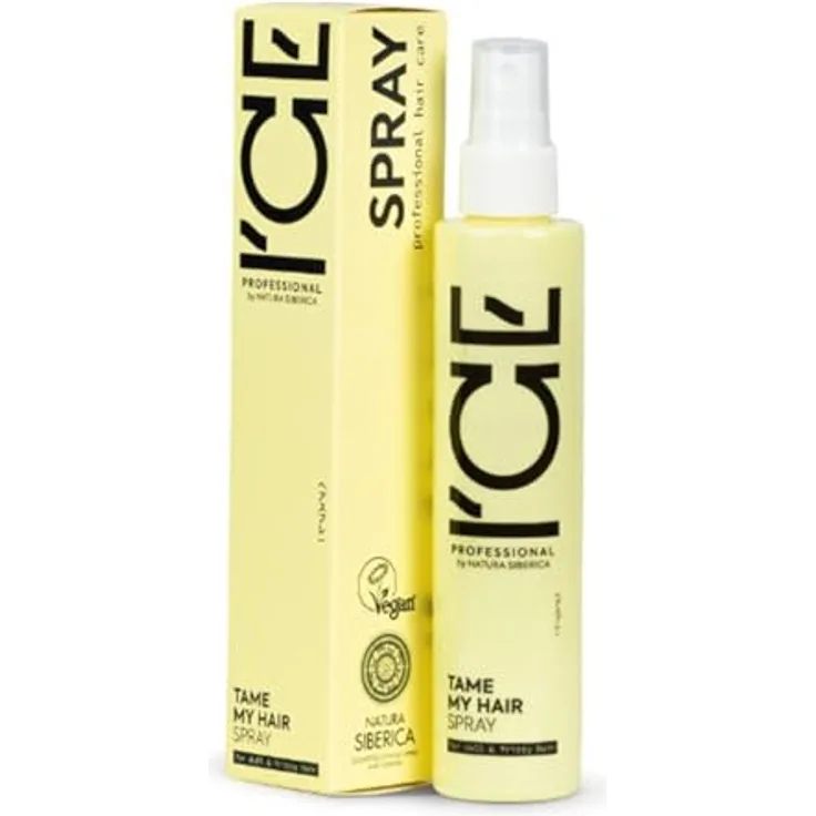 Natura Siberica ICE Professional Tame My Hair, spülfreier feuchtigkeitsspendender Conditioner im Spray für welliges und lockiges Haar, 100 ml, vegan
