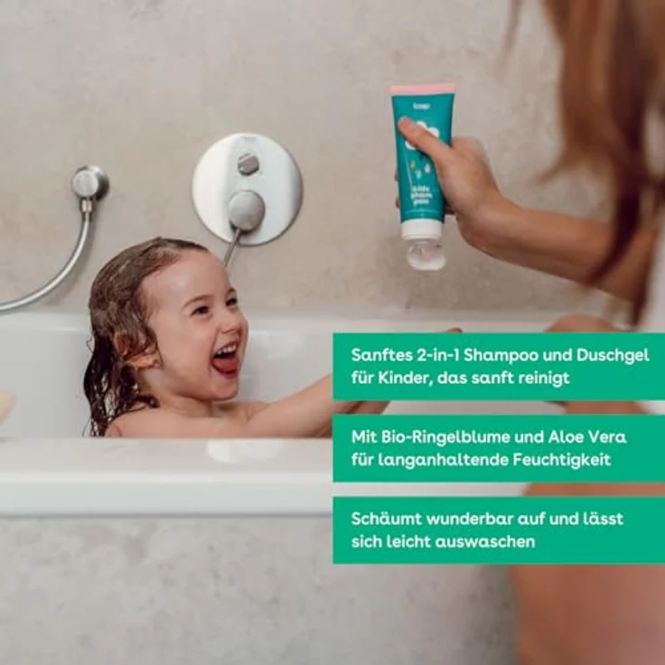 boep Familienshampoo 2-in-1 | Mildes Shampoo und Duschgel für Kinder & Erwachsene, beruhigende Pflege mit Bio-Ringelblumenextrakt, vegane Naturkosmetik (500ml) – Bild 5