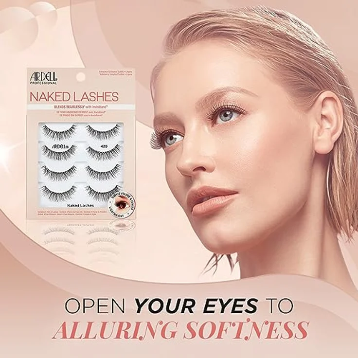 Ardell Naked Lashes 420 Falsche Wimpern für natürliches Aussehen 4 St. Farbton Black – Bild 3