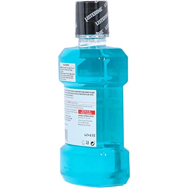 Listerine Mundspülung Cool Mint, 1 Liter, mit Alkohol, gegen Plaque, frischer Atem  – Bild 6
