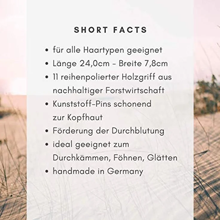 Genuine Haircare PADDLE BRUSH – Pflegende Styling- und Föhn-Bürste mit Kunststoff-Pins, schonend zur Kopfhaut, hitzebeständig, handmade in Germany – Bild 5