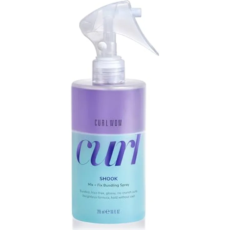 Color Wow Styling Spray Locken "Shook", Glanzspray Lockiges Haar, Leave-In-Spray für Lockiges Haar, Curl Wow Defining Cream Gesunde & Glänzende Locken, 295ml