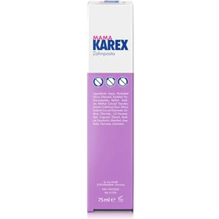 Karex Mama KAREX Zahnpasta - 75 ml - Kariesschutz für werdende und stillende Mütter, ohne Fluorid, sanfte Formel mit BioHAP – Bild 5