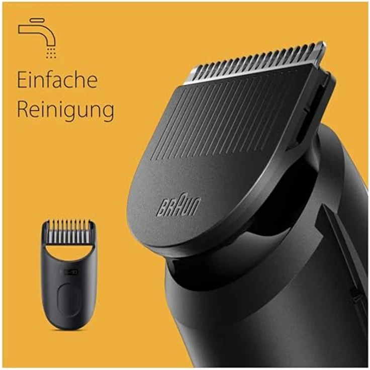 Braun Series 3 BT3400 Barttrimmer & Haarschneider, 0,5–10 mm, 20 Längeneinstellungen, 50 Min Akku, Edelstahlklingen – Bild 4