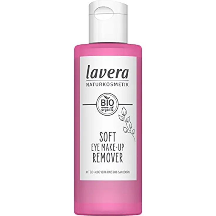 lavera Soft Eye Make-up Remover - Make-Up Entferner - glutenfrei - Für die sensible Augenpartie Vegan - ohne Silikone - ohne Mineralöl - glutenfrei - Bio-Aloe Vera - Bio-Sanddorn - 100ml