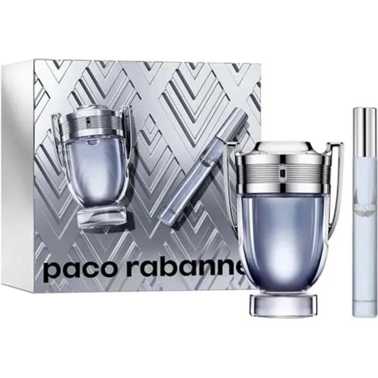 PACO RABANNE INVICTUS SET, EDT Spray 100ml + EDT 20ml, Herren-Duftset mit Grapefruit, Seewasser und Patchouli