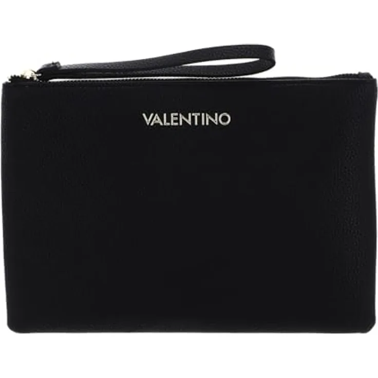 VALENTINO Brixton Soft Cosmetic Case, elegantes Beauty Case in Nero, Maße 25 x 17 x 2 cm