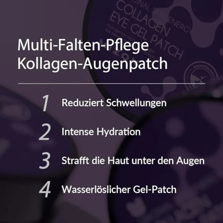 Mizon Original Skin Energy Collagen, Augenpflege Gel mit Meerescollagen, 60 ml, revitalisierend gegen Falten und dunkle Augenringe – Bild 2