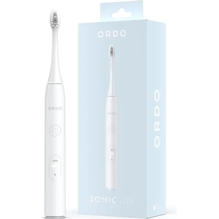 Ordo Sonic Lite, Schallzahnbürste mit 35.000 Impulsen/Min, Dual-Modi, 5+ Wochen Akku, Smart-Timer, wasserdicht, USB-C, Snow