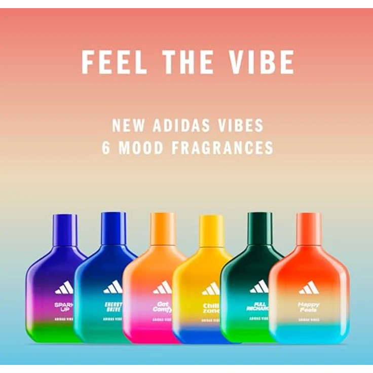Adidas Vibes Happy Feels Eau de Parfum für alle, lebendig und belebend, Grapefruit und Jasmin, 50 ml – Bild 5