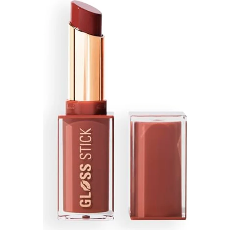 Revolution Pout Lip Gloss, Hochglänzendes Lippen-Gloss mit Hyaluronsäure & Vitamin E, Vegan & Tierversuchsfrei, 3g, Toffee Nude – Bild 1