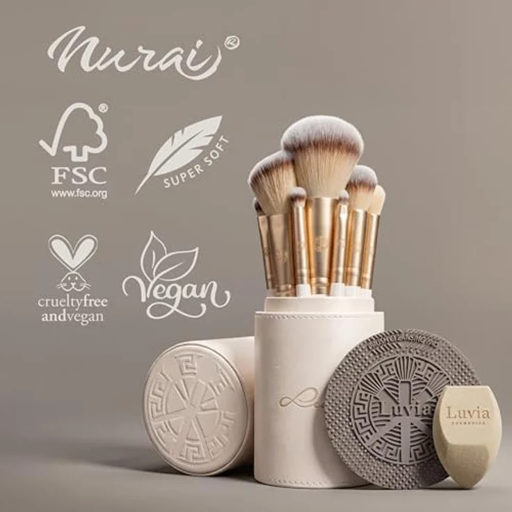 Luvia Cosmetics Prime Vegan Pinselset mit Etui Sparkling Wine 10 St. – Bild 10