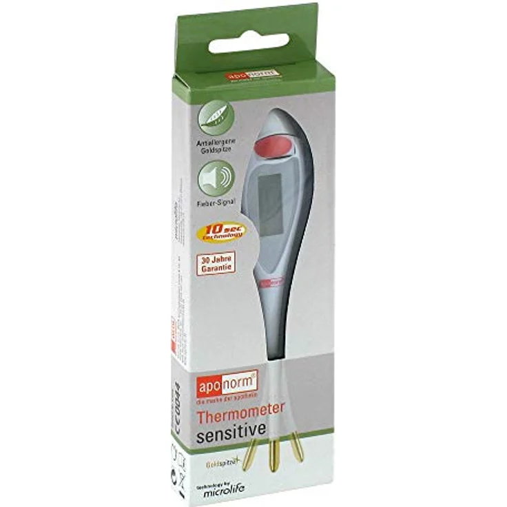 APONORM Fieberthermometer sensitive orale, rektale & axillare Messung, weiß, zum Messen von erhöhter Körpertemperatur  – Bild 2